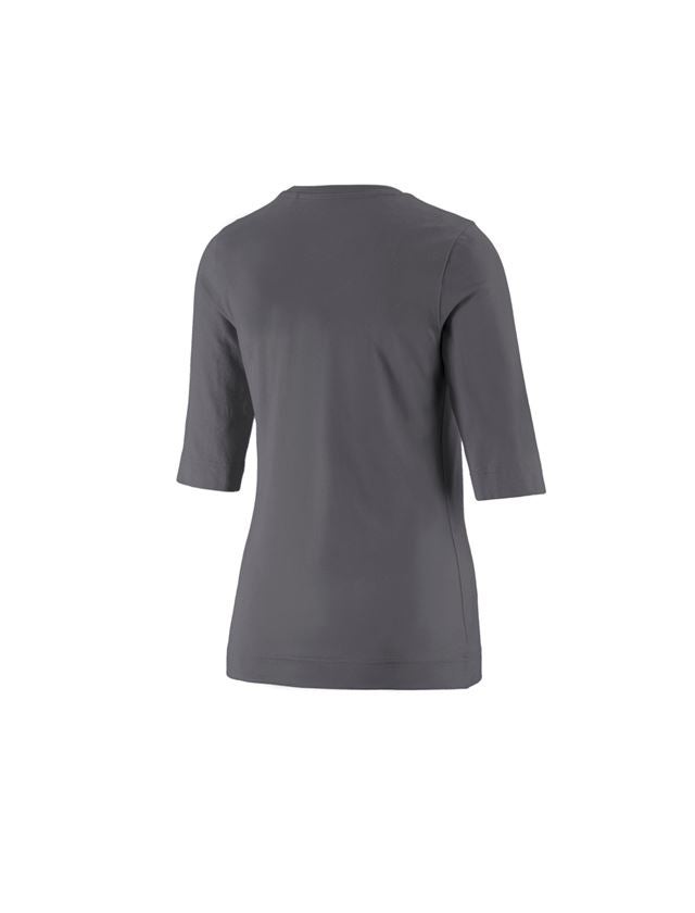 Bovenkleding: e.s. Shirt 3/4-mouw cotton stretch, dames + antraciet 1