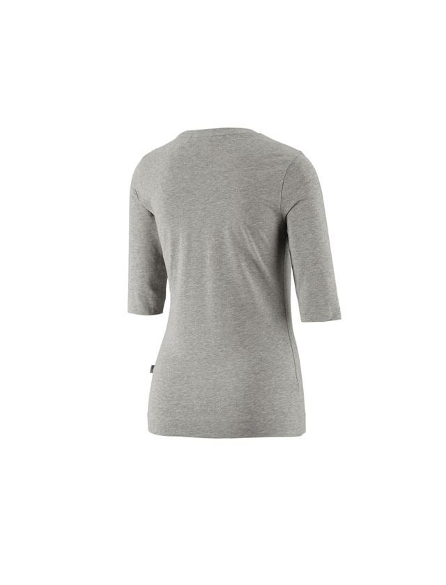 Onderwerpen: e.s. Shirt 3/4-mouw cotton stretch, dames + grijs mêlee 1