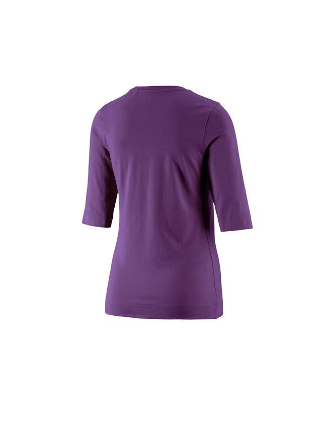Bovenkleding: e.s. Shirt 3/4-mouw cotton stretch, dames + violet 1