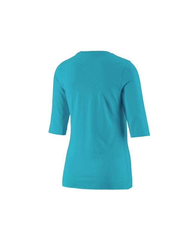 Tuin-/ Land-/ Bosbouw: e.s. Shirt 3/4-mouw cotton stretch, dames + oceaan 1