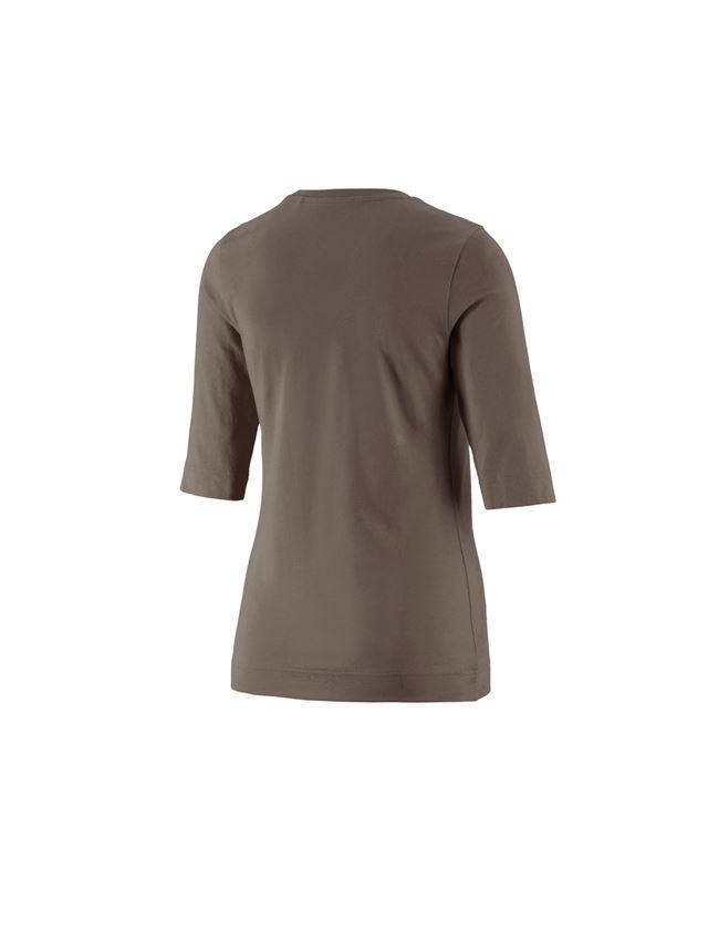 Bovenkleding: e.s. Shirt 3/4-mouw cotton stretch, dames + steen 3