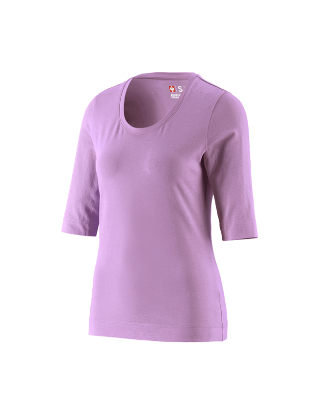 Onderwerpen: e.s. Shirt 3/4-mouw cotton stretch, dames + lavendel