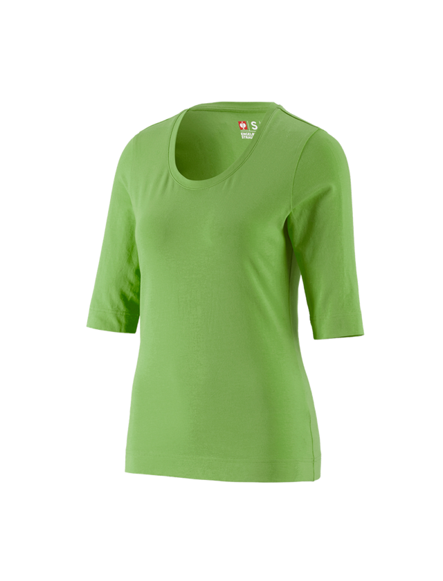 Tuin-/ Land-/ Bosbouw: e.s. Shirt 3/4-mouw cotton stretch, dames + zeegroen 1