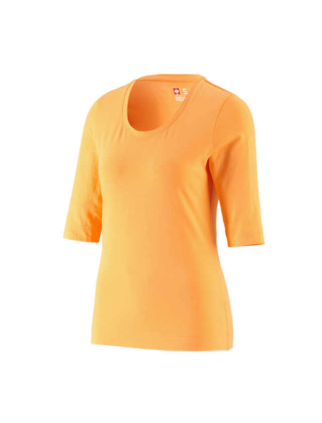 Tuin-/ Land-/ Bosbouw: e.s. Shirt 3/4-mouw cotton stretch, dames + licht oranje