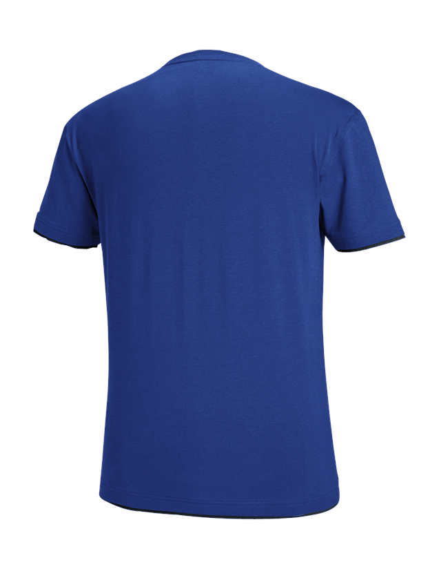 Tuin-/ Land-/ Bosbouw: e.s. T-Shirt cotton stretch Layer + korenblauw/zwart 3
