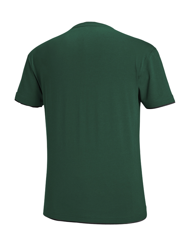 Bovenkleding: e.s. T-Shirt cotton stretch Layer + groen/zwart 3