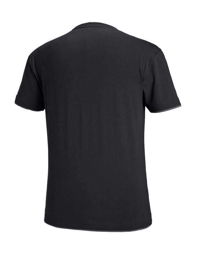 Bovenkleding: e.s. T-Shirt cotton stretch Layer + zwart/cement 3