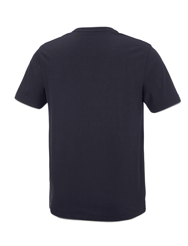 Onderwerpen: e.s. T-Shirt cotton stretch Layer + donkerblauw/grijs mêlee 3