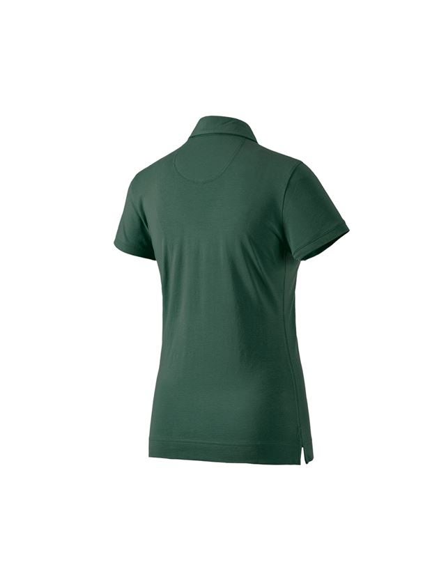 Tuin-/ Land-/ Bosbouw: e.s. Polo-Shirt cotton stretch, dames + groen 1