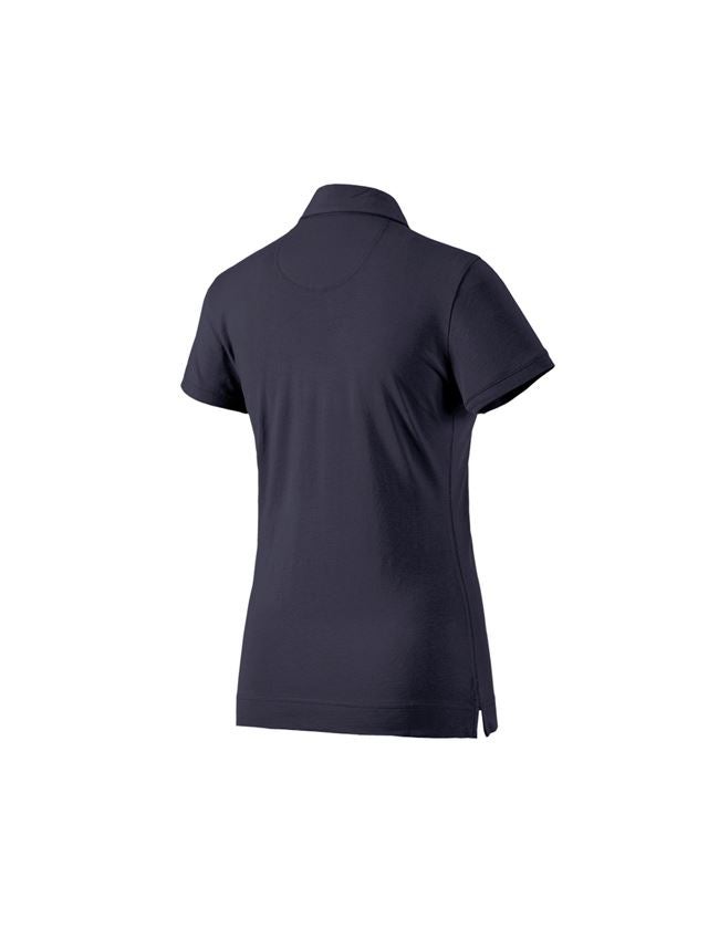 Bovenkleding: e.s. Polo-Shirt cotton stretch, dames + donkerblauw 1