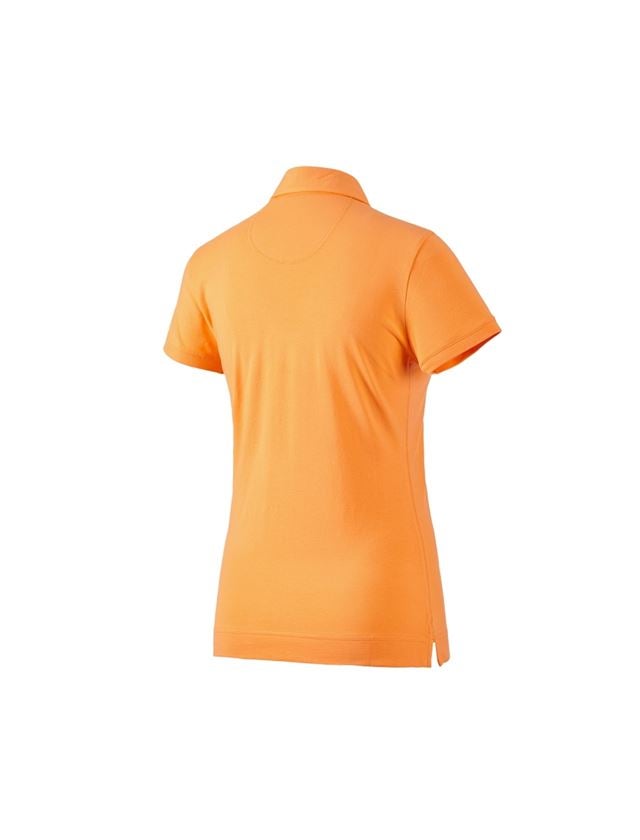 Bovenkleding: e.s. Polo-Shirt cotton stretch, dames + licht oranje 1