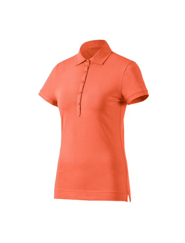 Bovenkleding: e.s. Polo-Shirt cotton stretch, dames + nectarine