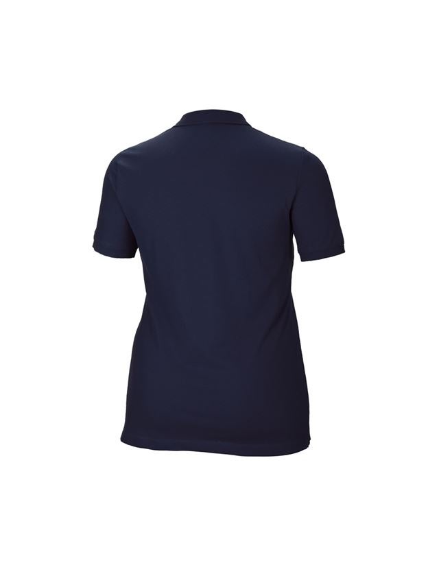 Bovenkleding: e.s. Pique-Polo cotton stretch, dames, plus fit + donkerblauw 2
