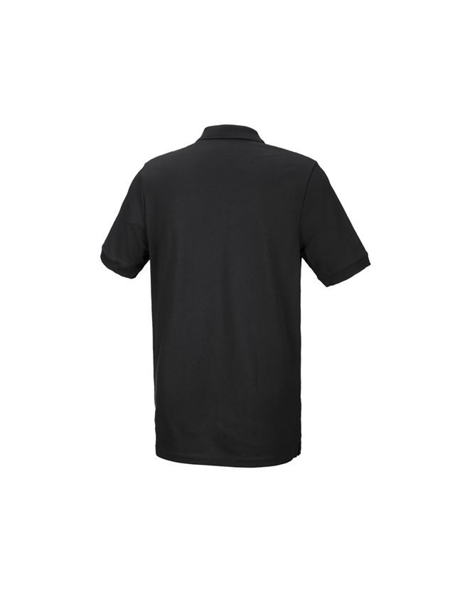 Bovenkleding: e.s. Piqué-Polo cotton stretch, long fit + zwart 2