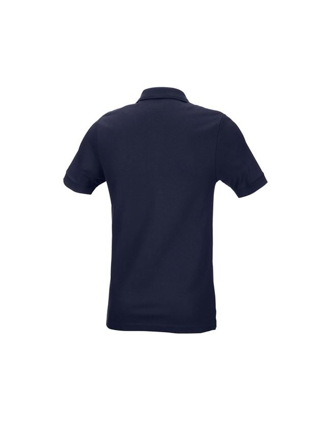 Bovenkleding: e.s. Pique-Polo cotton stretch, slim fit + donkerblauw 2