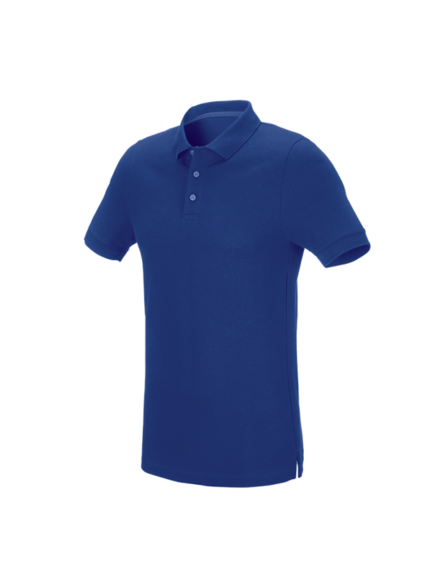 Bovenkleding: e.s. Pique-Polo cotton stretch, slim fit + korenblauw 1