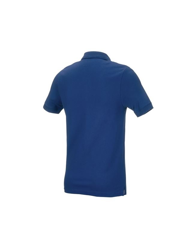 Bovenkleding: e.s. Pique-Polo cotton stretch, slim fit + alkalisch blauw 2