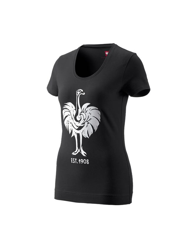 Bovenkleding: e.s. T-Shirt 1908, dames + zwart/wit