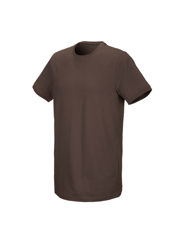 Schrijnwerkers / Meubelmakers: e.s. T-Shirt cotton stretch, long fit + kastanje 1