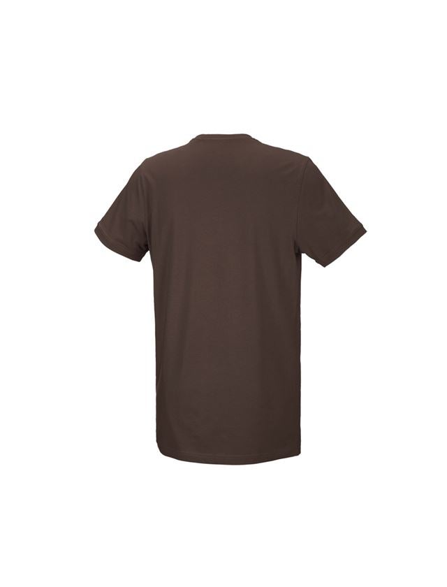 Schrijnwerkers / Meubelmakers: e.s. T-Shirt cotton stretch, long fit + kastanje 2