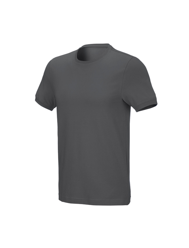 Bovenkleding: e.s. T-Shirt cotton stretch, slim fit + antraciet 1