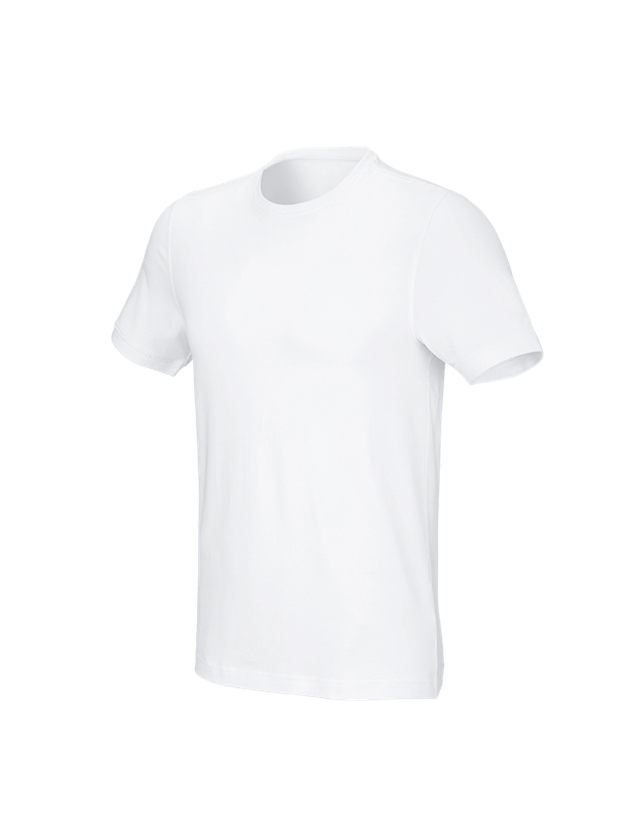 Bovenkleding: e.s. T-Shirt cotton stretch, slim fit + wit 1
