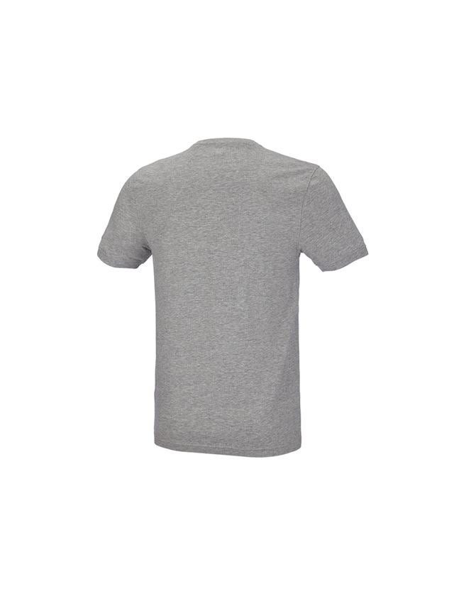 Bovenkleding: e.s. T-Shirt cotton stretch, slim fit + grijs mêlee 2