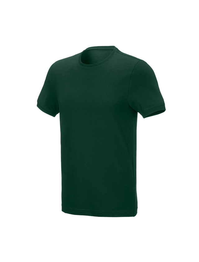 Bovenkleding: e.s. T-Shirt cotton stretch, slim fit + groen 1
