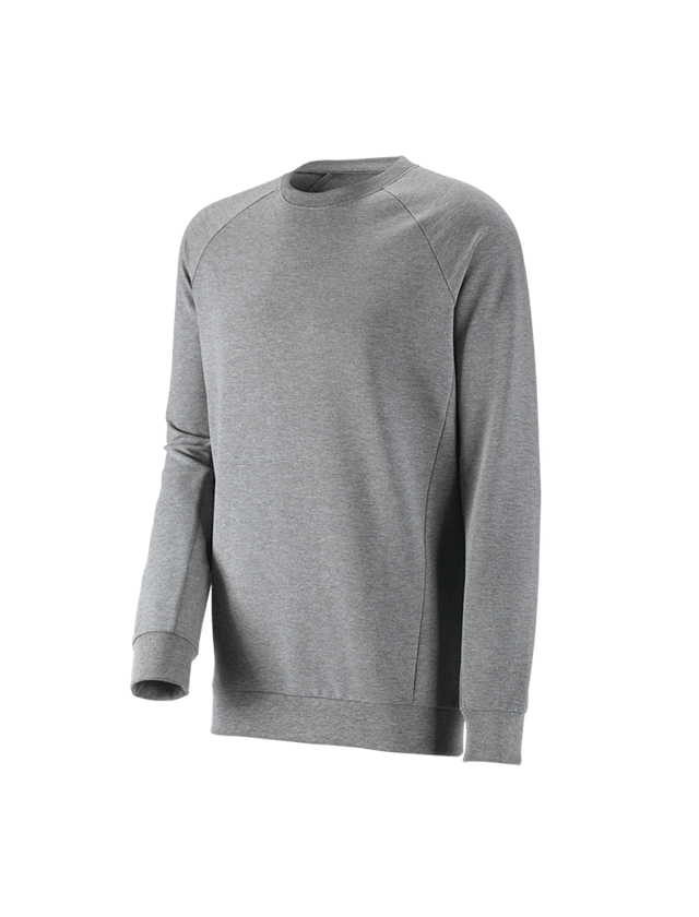 Bovenkleding: e.s. Sweatshirt cotton stretch, long fit + grijs mêlee 1