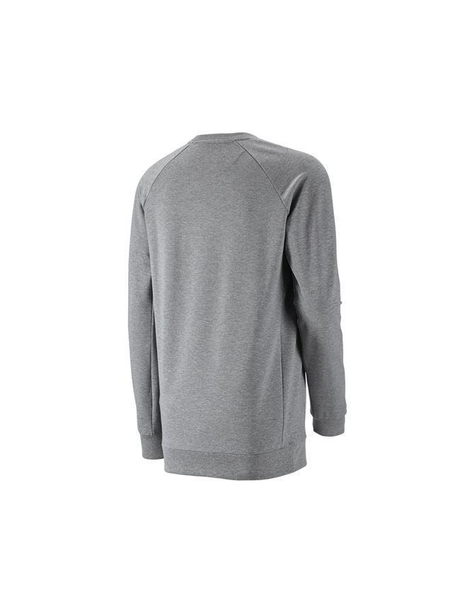 Bovenkleding: e.s. Sweatshirt cotton stretch, long fit + grijs mêlee 2