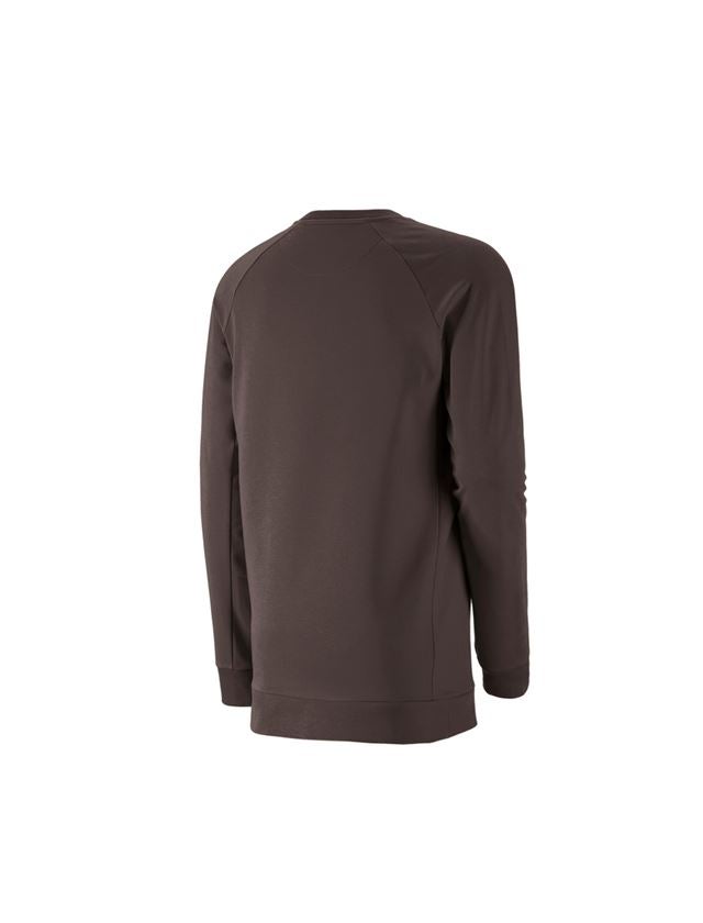 Bovenkleding: e.s. Sweatshirt cotton stretch, long fit + kastanje 2