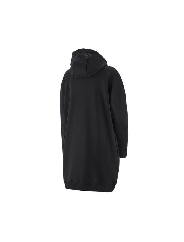 Bovenkleding: e.s. oversize hoody-sweatshirt poly cotton, dames + zwart 2