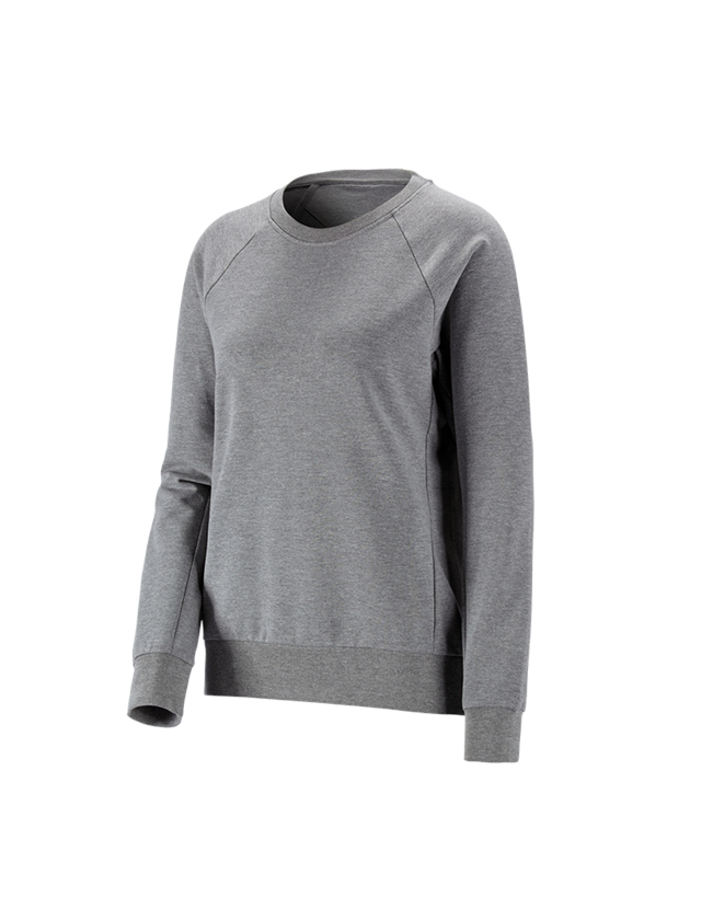 Bovenkleding: e.s. Sweatshirt cotton stretch, dames + grijs mêlee