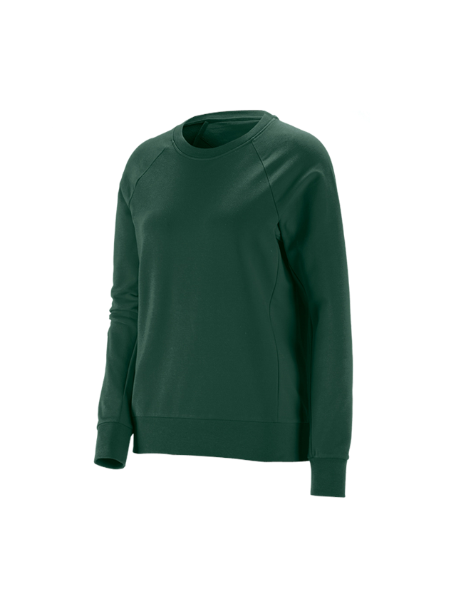 Tuin-/ Land-/ Bosbouw: e.s. Sweatshirt cotton stretch, dames + groen