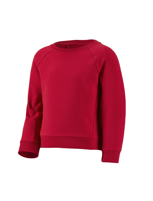 Bovenkleding: e.s. Sweatshirt cotton stretch, kinderen + vuurrood
