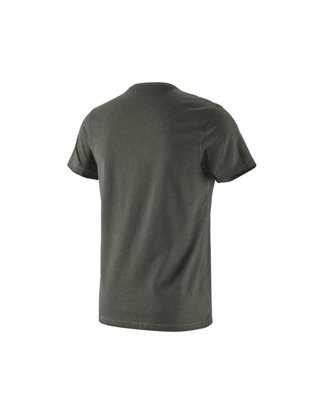 Bovenkleding: e.s. T-Shirt vintage cotton stretch + camouflagegroen vintage 3