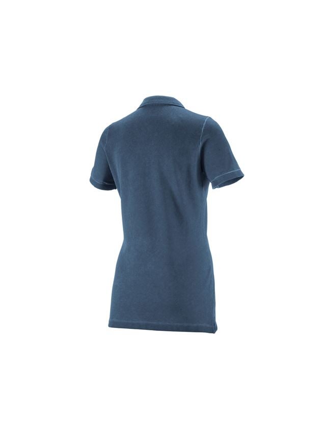 Bovenkleding: e.s. Polo-Shirt vintage cotton stretch, dames + antiek blauw vintage 1