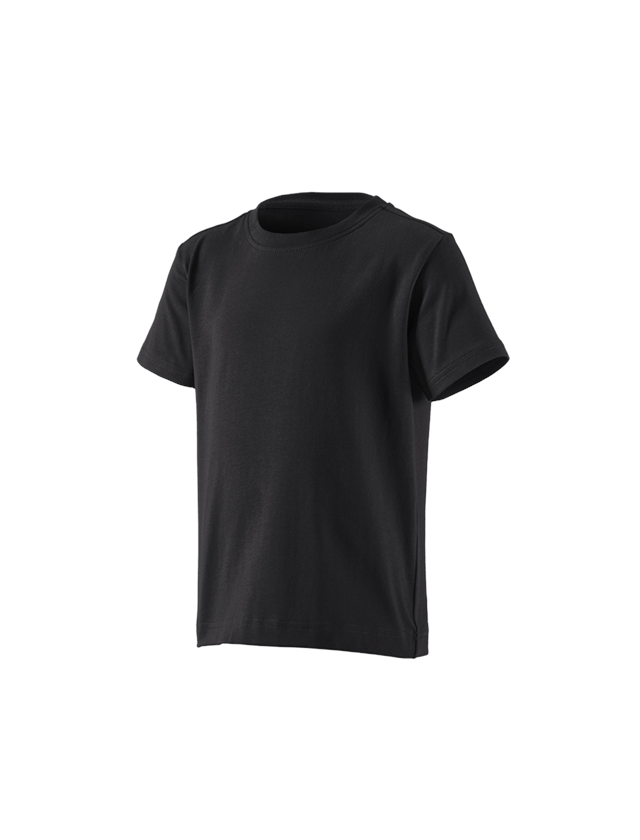 Bovenkleding: e.s. T-shirt cotton stretch, kinderen + zwart 1