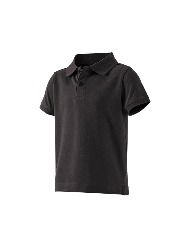 Bovenkleding: e.s. Polo-Shirt cotton stretch, kinderen + zwart