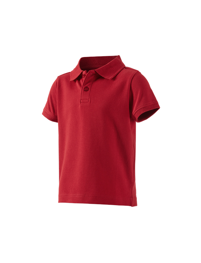 Bovenkleding: e.s. Polo-Shirt cotton stretch, kinderen + vuurrood