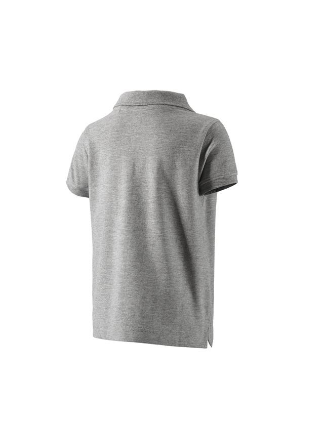 Bovenkleding: e.s. Polo-Shirt cotton stretch, kinderen + grijs mêlee 1