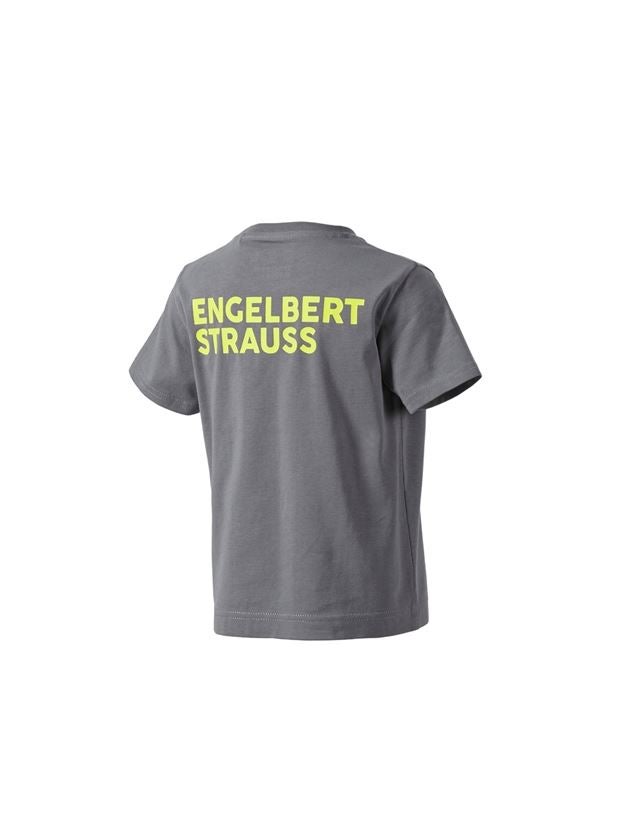 Bovenkleding: T-Shirt e.s.trail, kinderen + bazaltgrijs/zuurgeel 1
