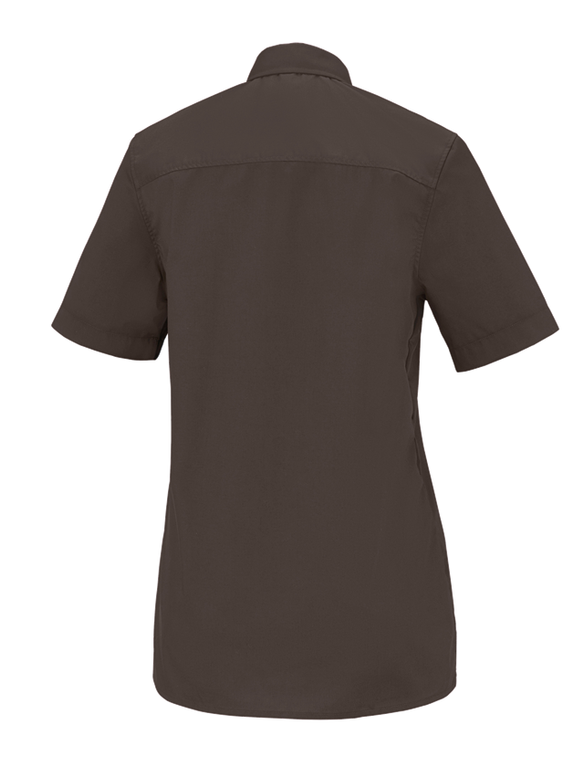 Bovenkleding: e.s. Service-blouse korte mouw + kastanje 1