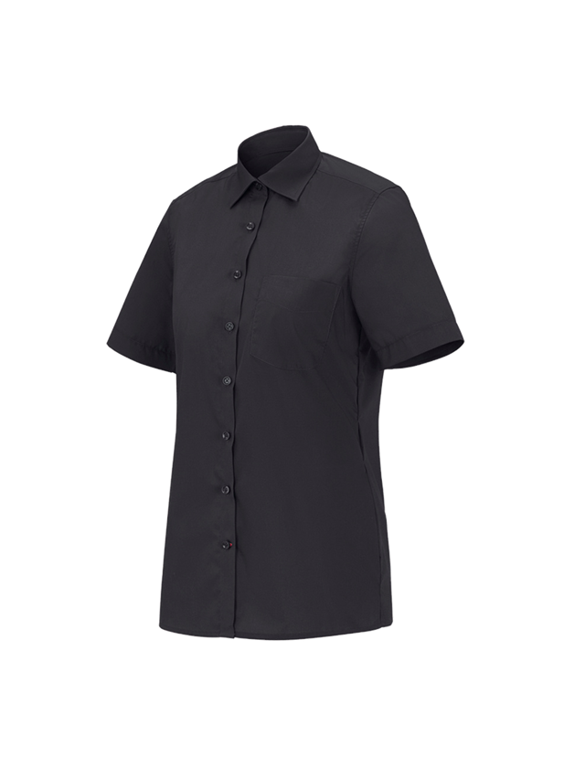 Bovenkleding: e.s. Service-blouse korte mouw + zwart