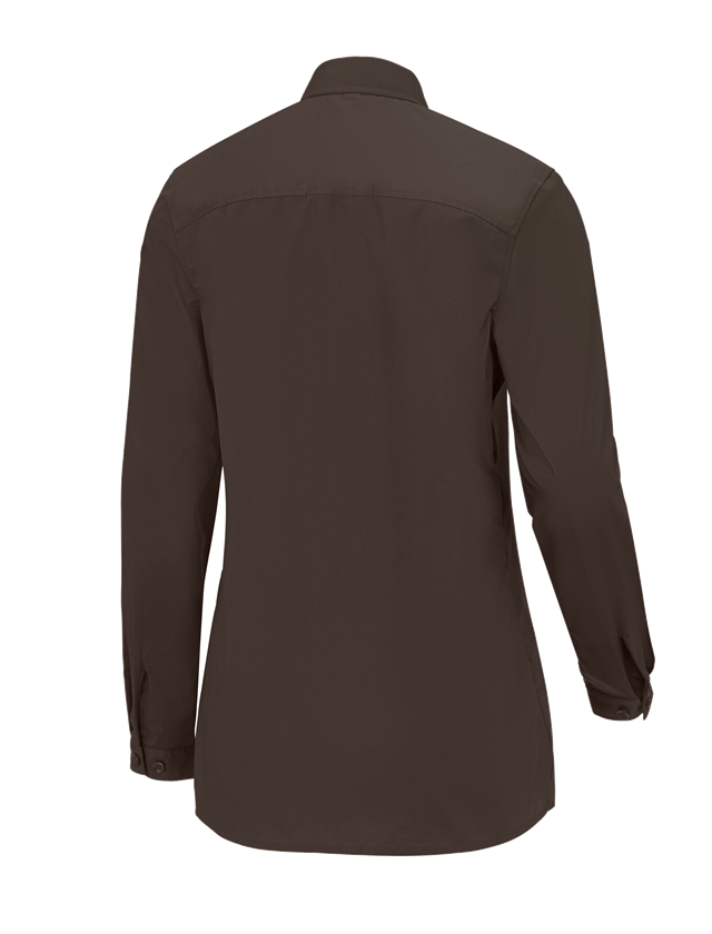 Bovenkleding: e.s. Service-blouse lange mouw + kastanje 1