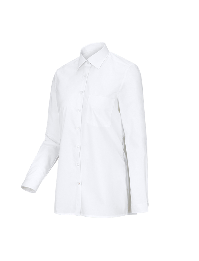 Bovenkleding: e.s. Service-blouse lange mouw + wit