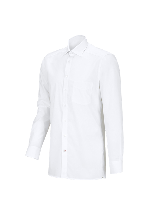 Bovenkleding: e.s. Service-overhemd lange mouw + wit