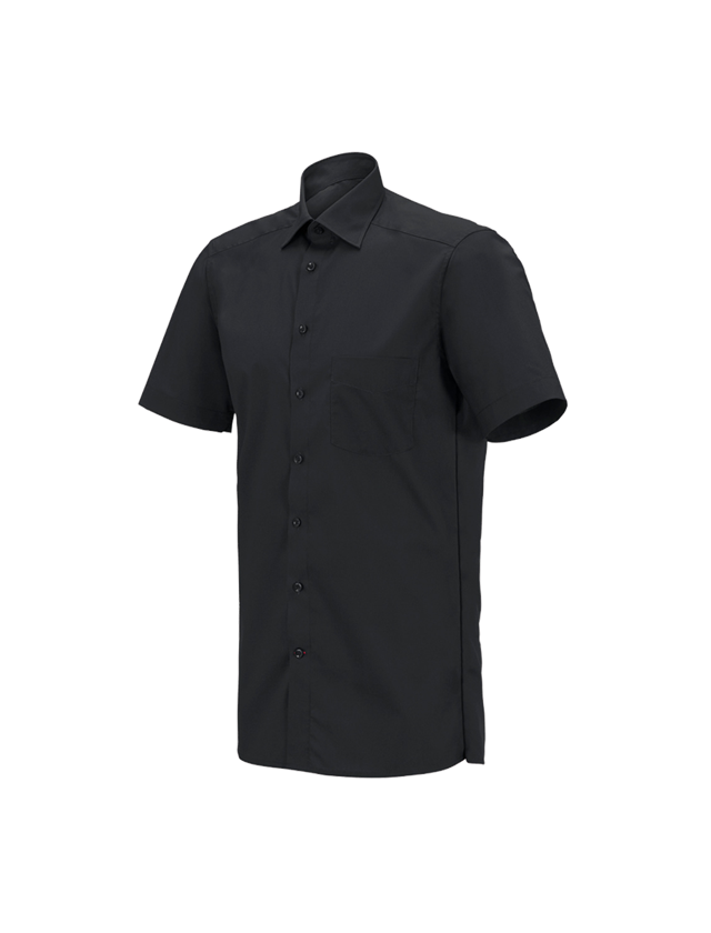 Bovenkleding: e.s. Service-overhemd korte mouw + zwart