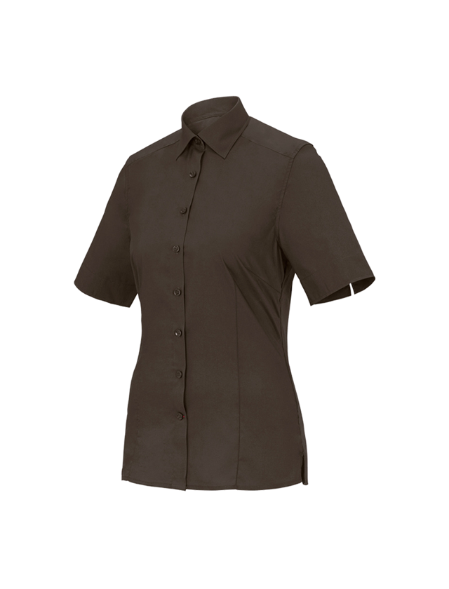 Bovenkleding: Business-blouse e.s.comfort, korte mouw + kastanje 2