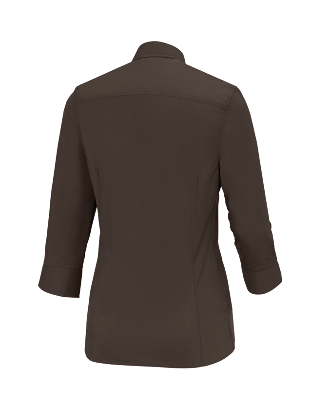 Bovenkleding: Business-blouse e.s.comfort, 3/4-mouw + kastanje 1
